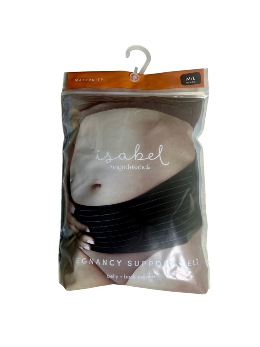 Maternity Support Belt Belly Band Black Back Relief Pregnancy Medium Large M/L